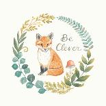 Be Clever Fox-Deb Strain-Art Print