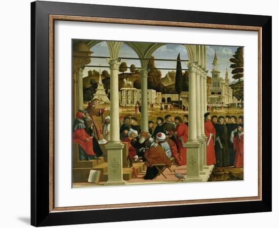 Debate of St. Stephen-Vittore Carpaccio-Framed Giclee Print