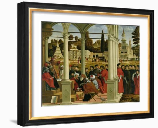 Debate of St. Stephen-Vittore Carpaccio-Framed Giclee Print