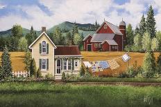 House-Quilt-Red Barn-Debbi Wetzel-Giclee Print