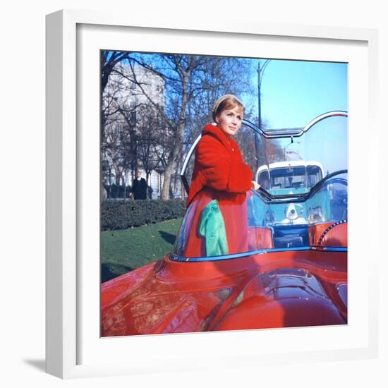 Debbie Reynolds in a Lincoln Futura Car in a Scene of 'It Started with a Kiss', 1959-Loomis Dean-Framed Photographic Print