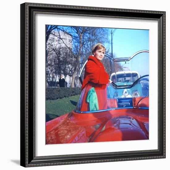 Debbie Reynolds in a Lincoln Futura Car in a Scene of 'It Started with a Kiss', 1959-Loomis Dean-Framed Photographic Print