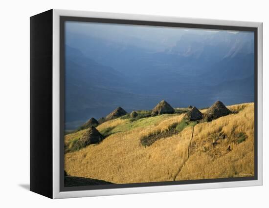 Debirichwa Village in Early Morning, Simien Mountains National Park, Ethiopia-David Poole-Framed Premier Image Canvas