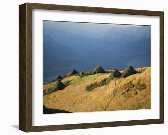 Debirichwa Village in Early Morning, Simien Mountains National Park, Ethiopia-David Poole-Framed Photographic Print