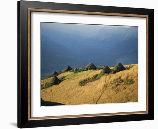 Debirichwa Village in Early Morning, Simien Mountains National Park, Ethiopia-David Poole-Framed Photographic Print
