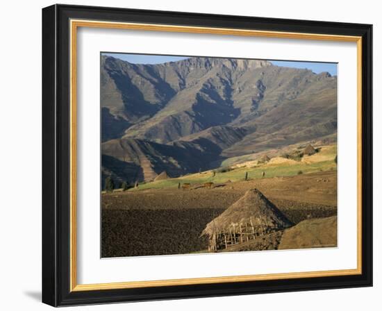 Debirichwa Village in Early Morning, Simien Mountains National Park, Ethiopia-David Poole-Framed Photographic Print