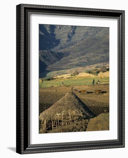 Debirichwa Village in Early Morning, Simien Mountains National Park, Ethiopia-David Poole-Framed Photographic Print