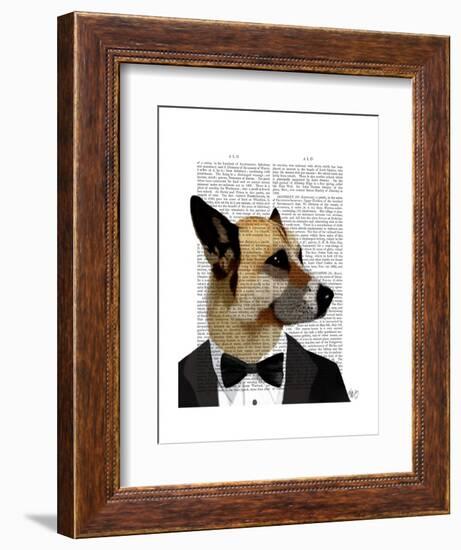 Debonair James Bond Dog-Fab Funky-Framed Art Print