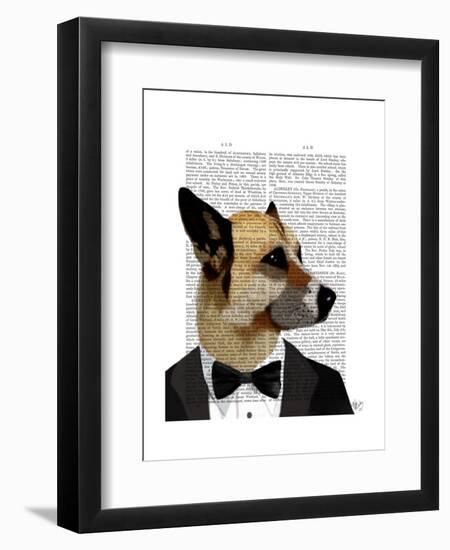 Debonair James Bond Dog-Fab Funky-Framed Art Print