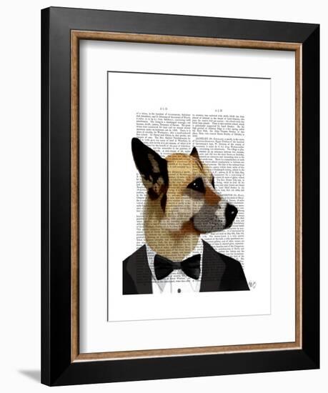 Debonair James Bond Dog-Fab Funky-Framed Art Print