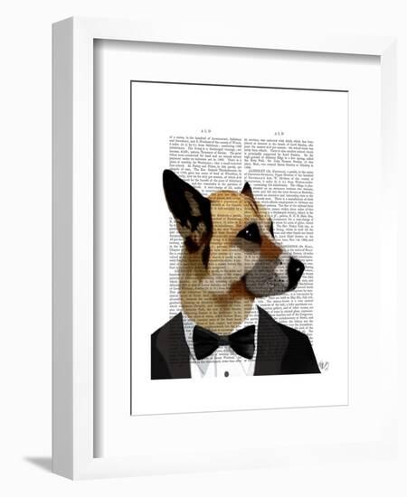 Debonair James Bond Dog-Fab Funky-Framed Art Print