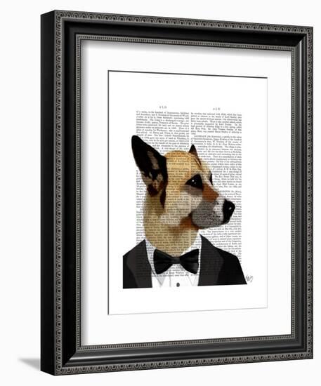 Debonair James Bond Dog-Fab Funky-Framed Art Print