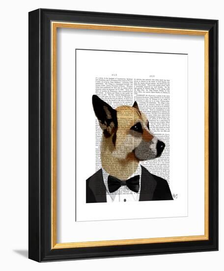 Debonair James Bond Dog-Fab Funky-Framed Art Print