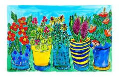 Vase of Yellow Roses-Deborah Cavenaugh-Art Print