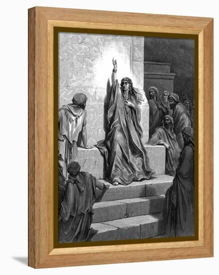 Deborah, Hebrew Prophetess and Judge, 1866-Gustave Doré-Framed Premier Image Canvas