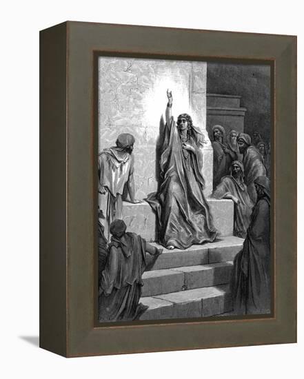 Deborah, Hebrew Prophetess and Judge, 1866-Gustave Doré-Framed Premier Image Canvas