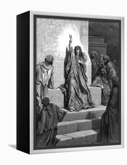 Deborah, Hebrew Prophetess and Judge, 1866-Gustave Doré-Framed Premier Image Canvas