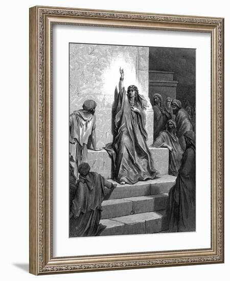 Deborah, Hebrew Prophetess and Judge, 1866-Gustave Doré-Framed Giclee Print