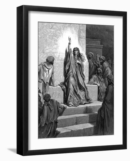 Deborah, Hebrew Prophetess and Judge, 1866-Gustave Doré-Framed Giclee Print