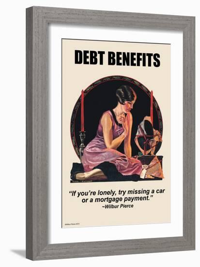 Debt Benefits-Wilbur Pierce-Framed Art Print