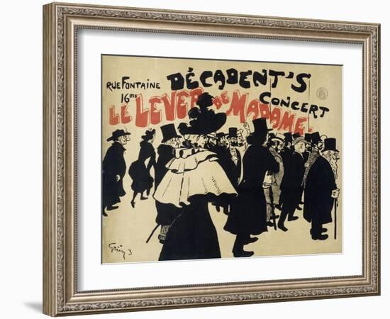 Decadent's Concert,Le Lever De Madame. Poster-Jules-Alexandre Grün-Framed Giclee Print