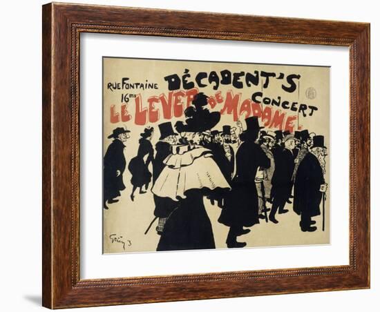 Decadent's Concert,Le Lever De Madame. Poster-Jules-Alexandre Grün-Framed Giclee Print