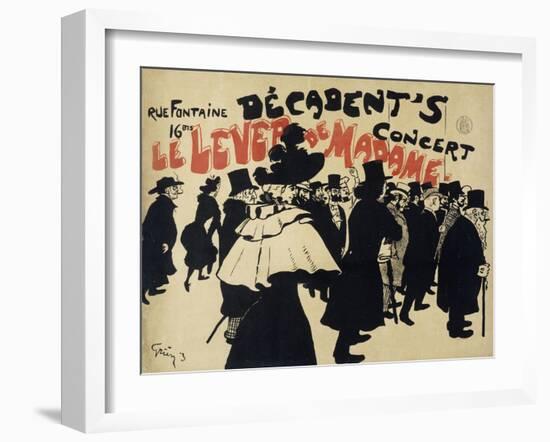 Decadent's Concert,Le Lever De Madame. Poster-Jules-Alexandre Grün-Framed Giclee Print