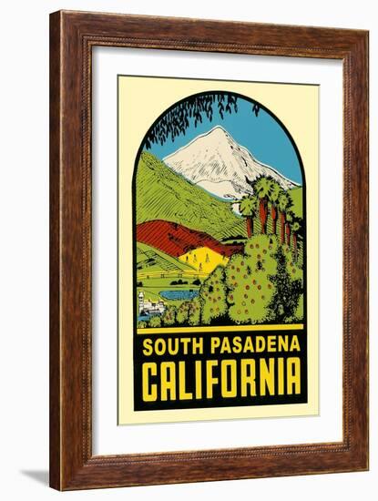 Decal of South Pasadena, California-null-Framed Art Print