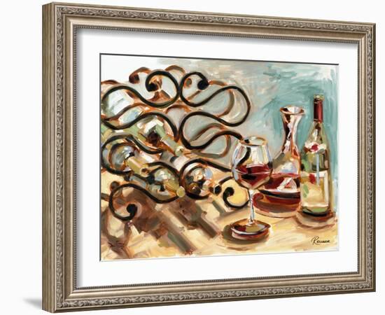 Decanter and Wine-Heather A. French-Roussia-Framed Art Print