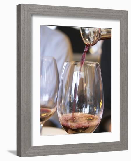 Decanter of Wine, Restaurant Red at Hotel Madero Sofitel, Puerto Madero, Buenos Aires, Argentina-Per Karlsson-Framed Photographic Print