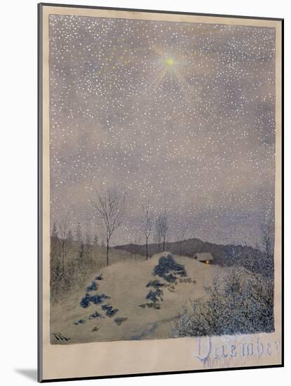 December, 1890 watercolor on paper-Theodor Severin Kittelsen-Mounted Giclee Print