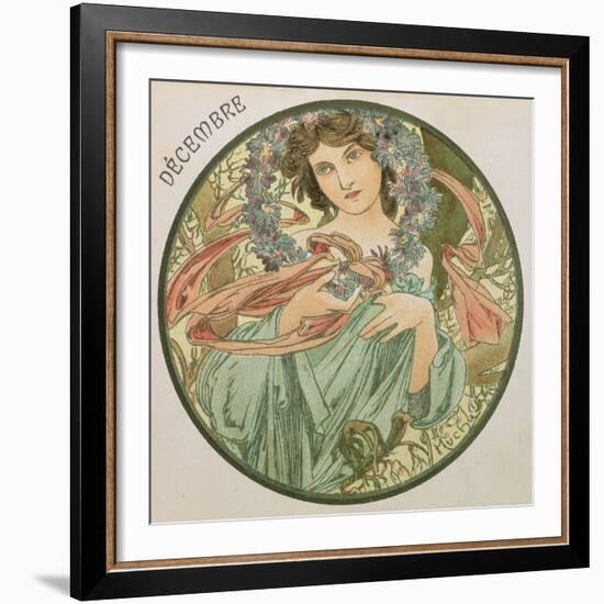 December, 1899 (Detail)-Alphonse Mucha-Framed Giclee Print