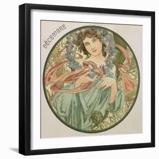 December, 1899 (Detail)-Alphonse Mucha-Framed Giclee Print