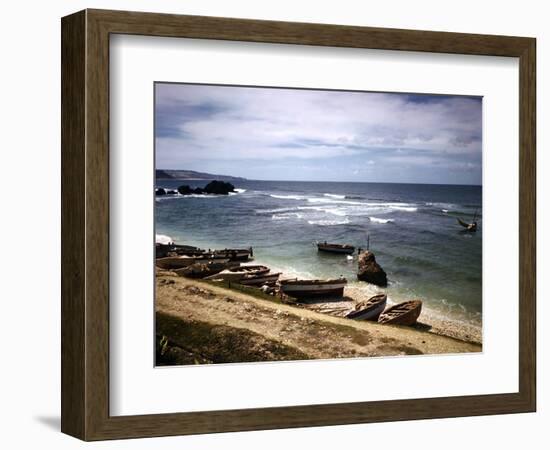 December 1946: a Fishing Fleet at Bathsheba, Barbados-Eliot Elisofon-Framed Photographic Print