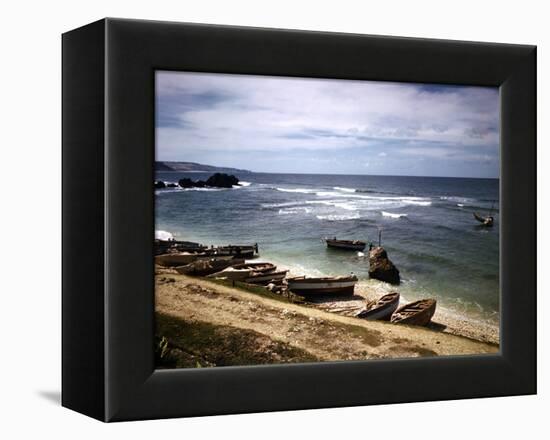 December 1946: a Fishing Fleet at Bathsheba, Barbados-Eliot Elisofon-Framed Premier Image Canvas