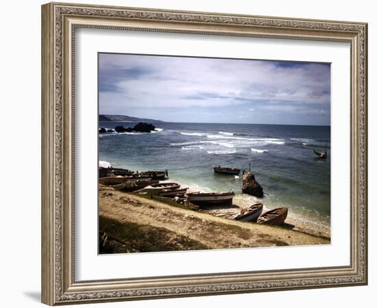 December 1946: a Fishing Fleet at Bathsheba, Barbados-Eliot Elisofon-Framed Photographic Print