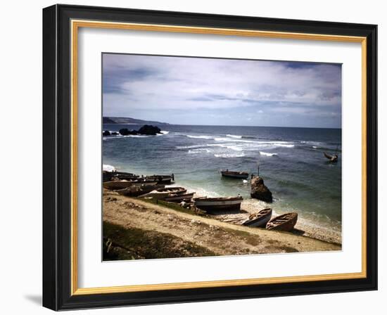 December 1946: a Fishing Fleet at Bathsheba, Barbados-Eliot Elisofon-Framed Photographic Print