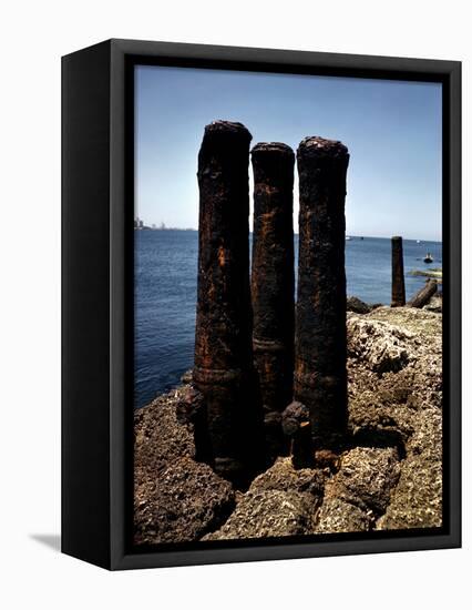 December 1946: a Ship Channel Connecting the Gulf of Mexico and Havana Harbor, Cuba-Eliot Elisofon-Framed Premier Image Canvas