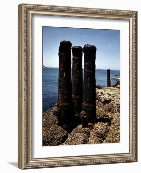 December 1946: a Ship Channel Connecting the Gulf of Mexico and Havana Harbor, Cuba-Eliot Elisofon-Framed Photographic Print