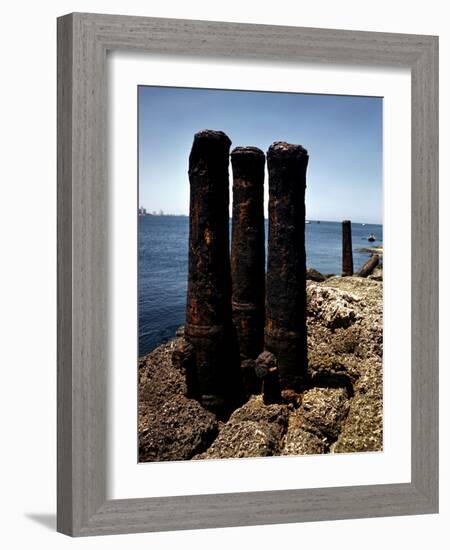 December 1946: a Ship Channel Connecting the Gulf of Mexico and Havana Harbor, Cuba-Eliot Elisofon-Framed Photographic Print