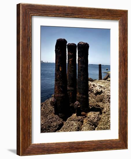 December 1946: a Ship Channel Connecting the Gulf of Mexico and Havana Harbor, Cuba-Eliot Elisofon-Framed Photographic Print