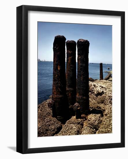 December 1946: a Ship Channel Connecting the Gulf of Mexico and Havana Harbor, Cuba-Eliot Elisofon-Framed Photographic Print