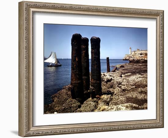 December 1946: a Ship Channel Connecting the Gulf of Mexico and Havana Harbor, Cuba-Eliot Elisofon-Framed Photographic Print