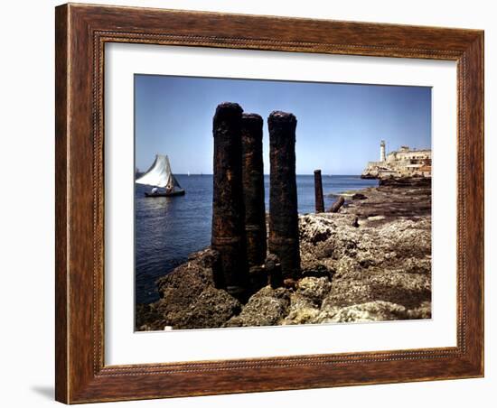 December 1946: a Ship Channel Connecting the Gulf of Mexico and Havana Harbor, Cuba-Eliot Elisofon-Framed Photographic Print