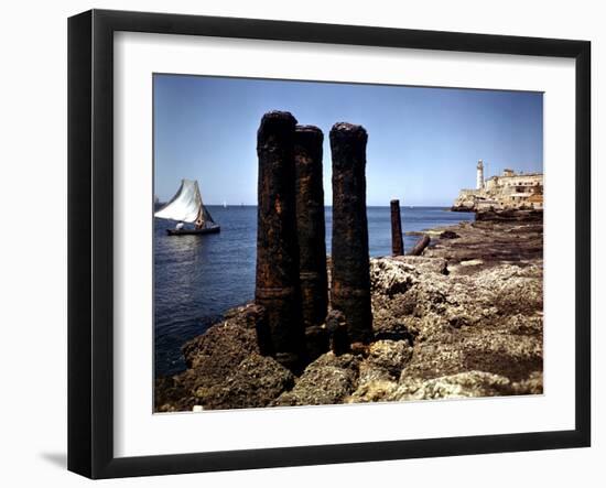 December 1946: a Ship Channel Connecting the Gulf of Mexico and Havana Harbor, Cuba-Eliot Elisofon-Framed Photographic Print