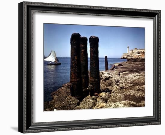 December 1946: a Ship Channel Connecting the Gulf of Mexico and Havana Harbor, Cuba-Eliot Elisofon-Framed Photographic Print