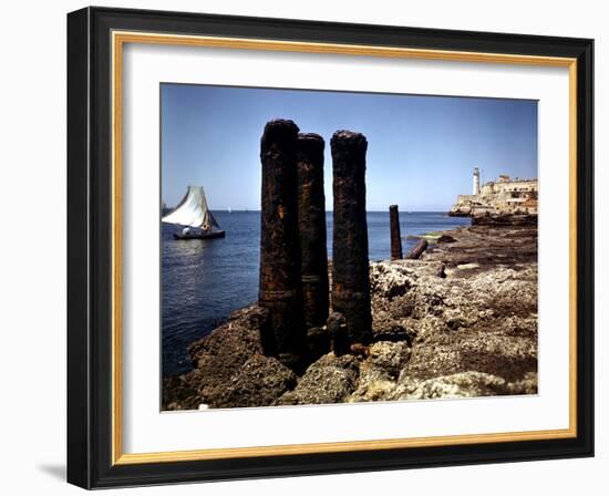 December 1946: a Ship Channel Connecting the Gulf of Mexico and Havana Harbor, Cuba-Eliot Elisofon-Framed Photographic Print