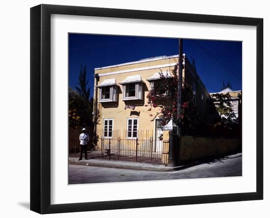 December 1946: an 18th-Century George Washington House on Upper Bay Street in Bridgetown, Barbados-Eliot Elisofon-Framed Photographic Print