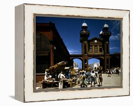 December 1946: an Open Air Market in Port Au Prince, Haiti-Eliot Elisofon-Framed Premier Image Canvas