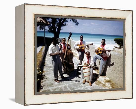 December 1946: Band at the Kastillito Club in Veradero Beach Hotel, Cuba-Eliot Elisofon-Framed Premier Image Canvas